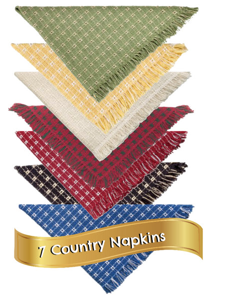 7 Napkins - Country Weave
