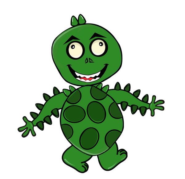 "Ninja" The Turtle Monster is ready for action! Ninja Clip Art png format