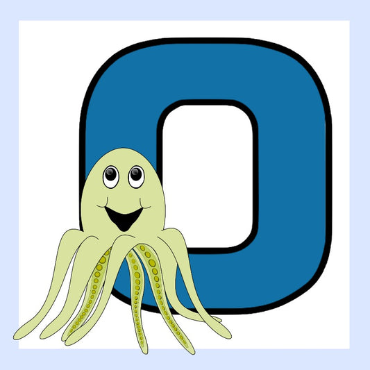 O - Octopus- alphabet Square