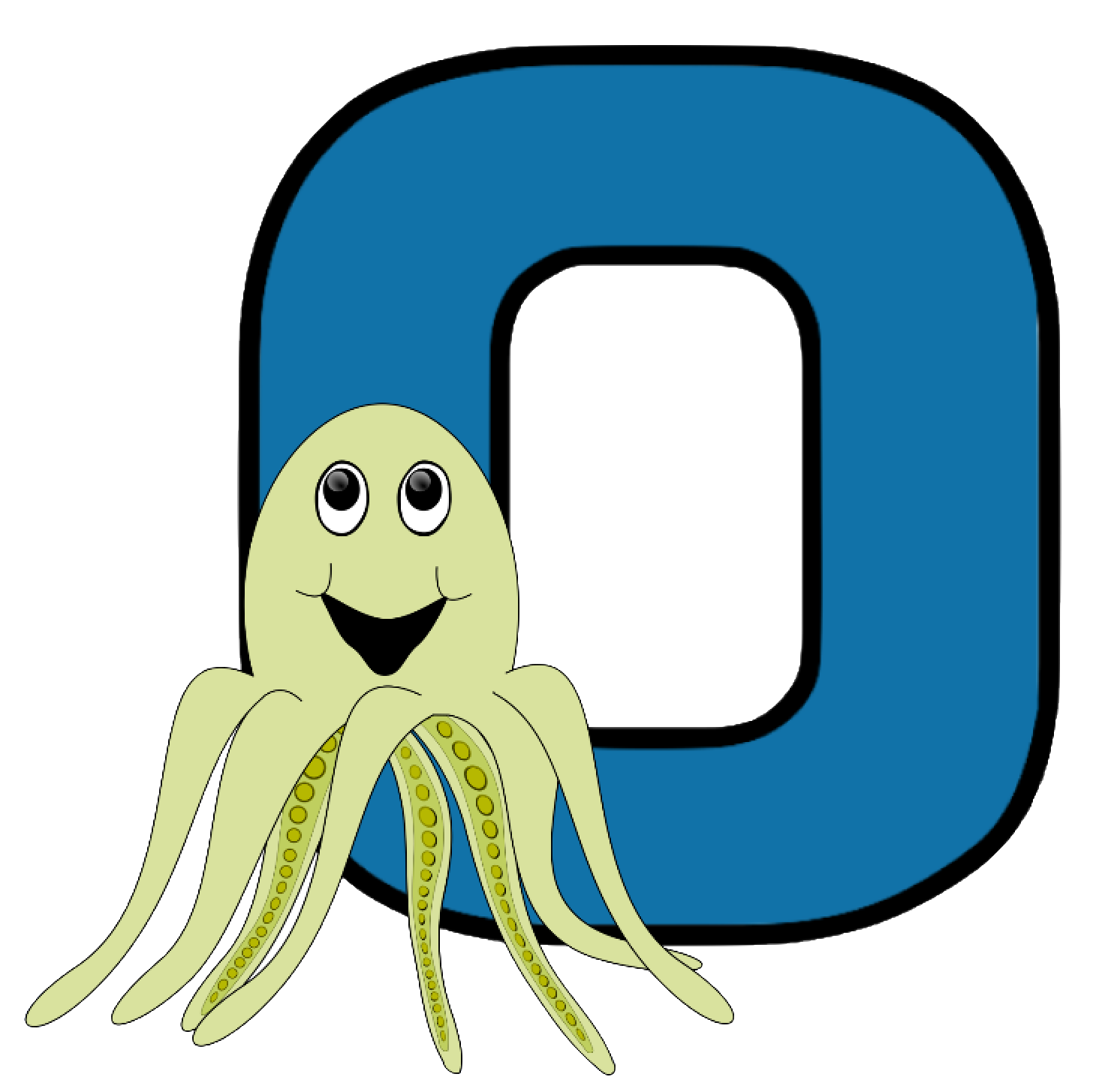 O Letter - Octopus PNG format – Moms Craft Club