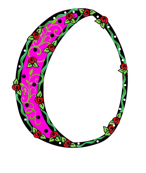 Debs Rose Alphabet Letter O- 12 different colors