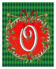 O - Christmas Monogram 8x10 Print Ready To Frame - INITIAL