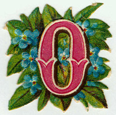 Vintage Alphabet Set Caps & Floral