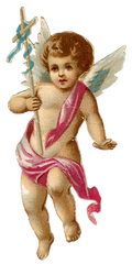 Antique Angel #2 - pink with Cross