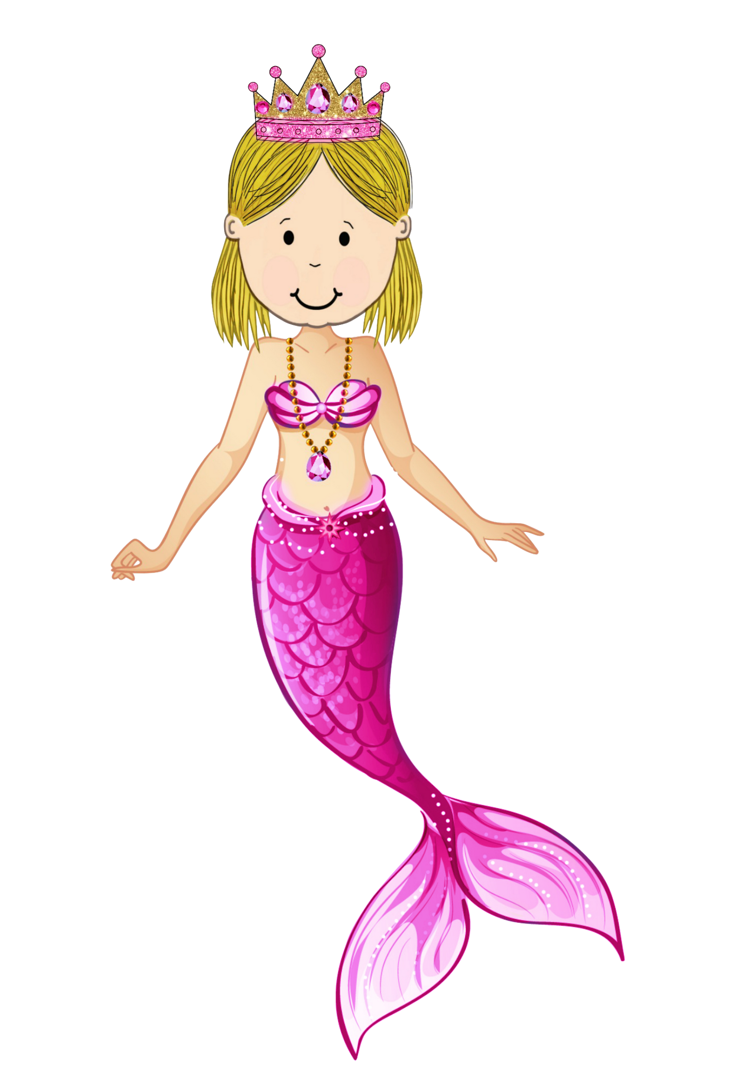 Olivia Mermaid in Pink she also comes in purple, green, turquoise and blue