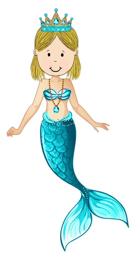 Olivia Mermaid in Turquoise  she also comes in purple, pink, green and blue