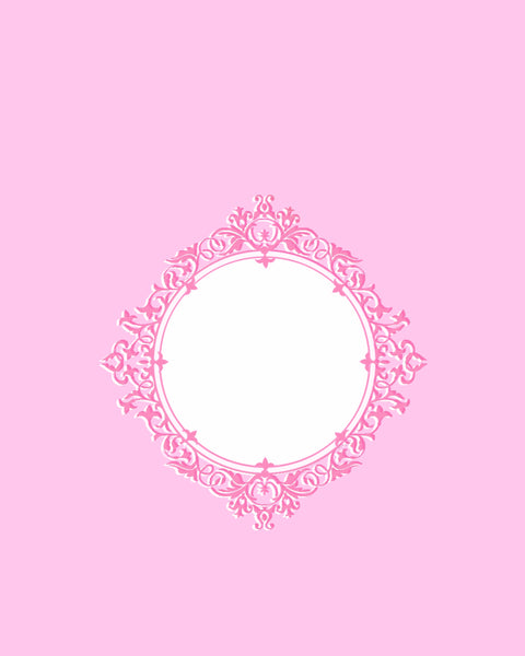Pink Frame on Pink Scrapbook Page Ornate Framed Page 8X10 #3