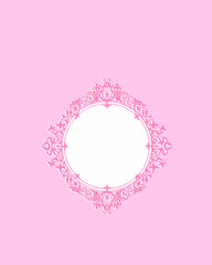 Pink Frame on Pink Scrapbook Page Ornate Framed Page 8X10 #3