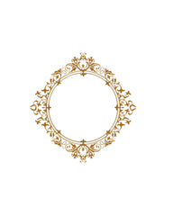 White Scrapbook Page Gold Ornate Frame 8X10