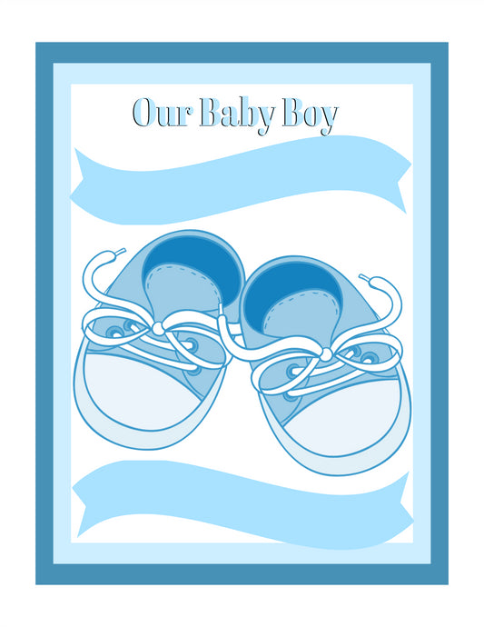 Our Baby Boy Scrapbook Page or Cover 8x10
