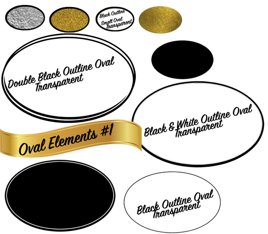 Oval Element Bundle - Outlines, Transparents, Foils to Create with!