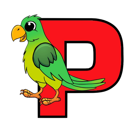 P Letter - Parrot PNG format