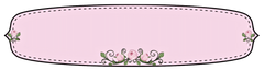 Beautiful Light Pink Label Set with little pink roses & stitched outline