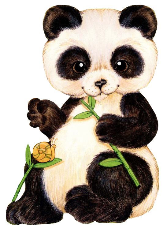 Panda Bear Eating Bamboo