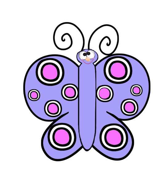 Butterflies - Whimsy Purple Butterfly Set Printable & Clip Art