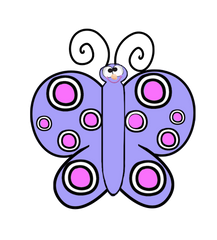 Butterflies - Whimsy Purple Butterfly Set Printable & Clip Art