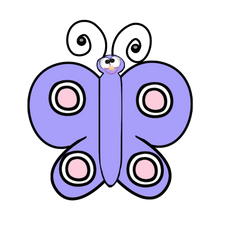 Butterflies - Whimsy Purple Butterfly Set Printable & Clip Art