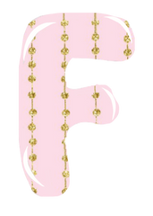 Pink Diamond Shiny Alphabet 26 letters - Perfect for Baby Girl