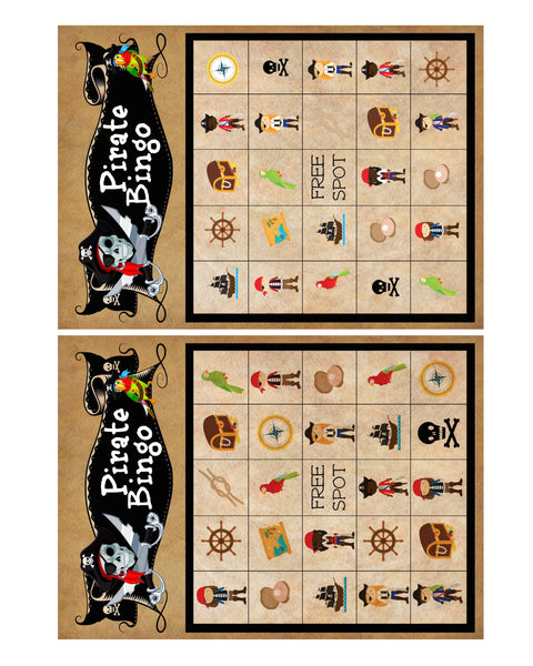 Pirate Bingo Cards Printable