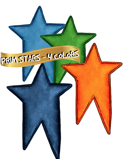 Prim Stars (not stitched) 4 colors  PNGs