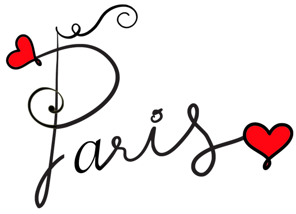 Paris With Red Hearts Transfer & Transparent Image