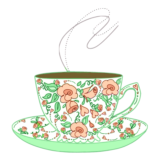 Peach Roses - Tea in a teacup