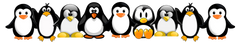 Penguins Border side by side