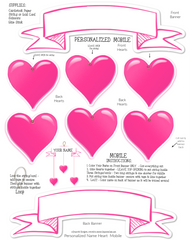 Make a Personalized NAME Pink Hearts Mobile - Printable Craft