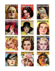 Photo Play Glamour Girls Movie Stars Collage Sheet 8x10 Printable