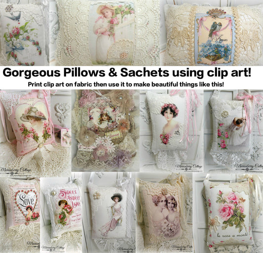 How To Make Beautiful Pillows & Sachets Using Clip Art