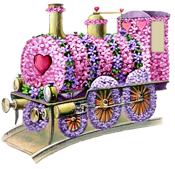 Vintage Pink Flower Train | Moms Craft Club