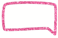 Beautiful Princess Party Element  Speech Bubbles Gorgeous pink glitter.  These are fun for your scrapbooks!