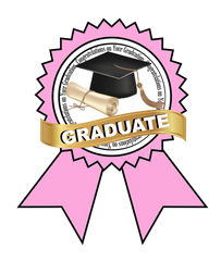 Pink Graduate Ribbon Clip Art