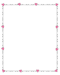 Pink-Hearts-Scribble 8X10 Template or Border