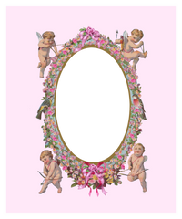 Baby Girl Pink Cherub Frame 8X10