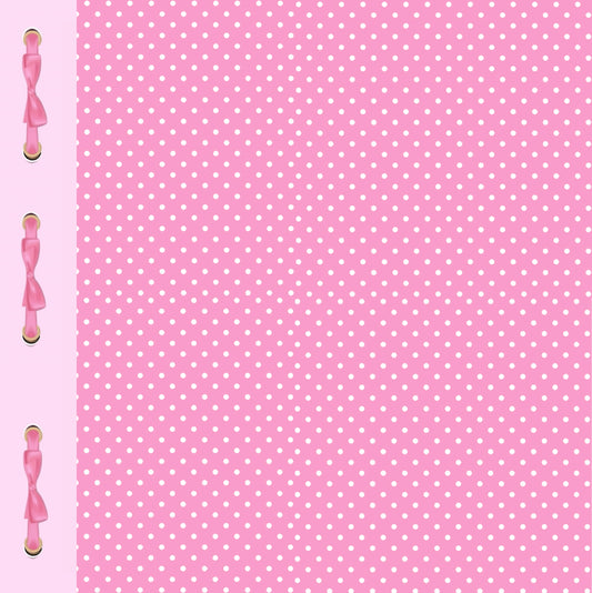 Pink Polkadot Baby Girl Blank Scrapbook Cover or Photo Book 12x12