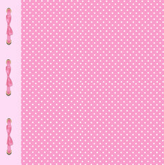 Pink Polkadot Baby Girl Blank Scrapbook Cover or Photo Book 12x12