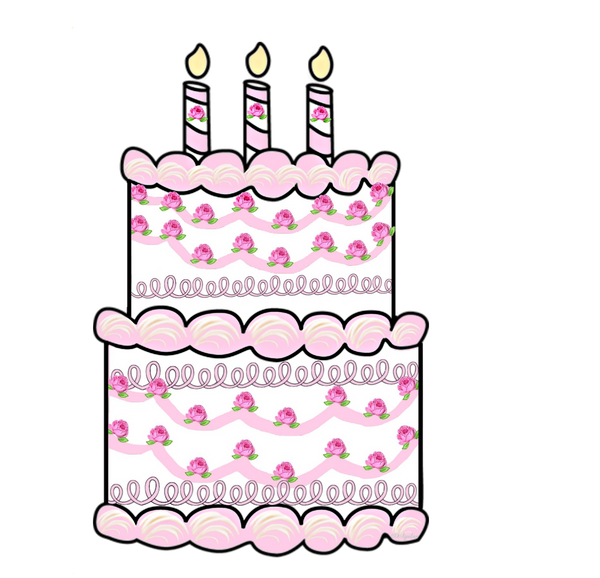 Beautiful Rose Birthday Cake - Pink