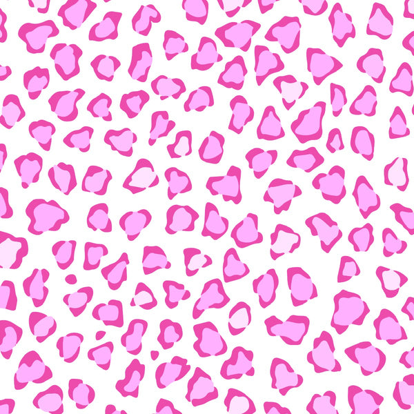 Pink on White Leopard 12x12 Background