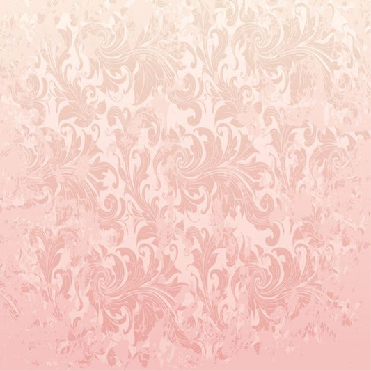 Fading Shades of Vintage Pink flourishes silk background 12x12