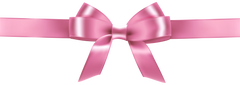 Pink Satin shiny ribbon Bow Great to put across a page or invitation