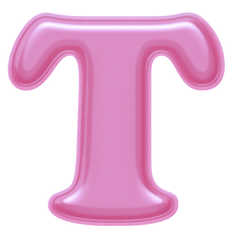 Pink Flow Alphabet Set