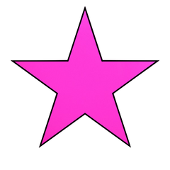 Bright Neon Pink Star