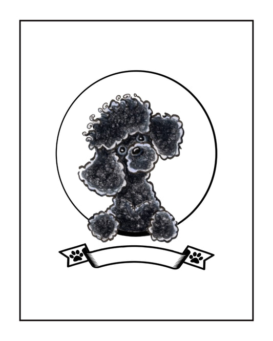 Poodle Love - 8x10 Print ready to personalize and Frame