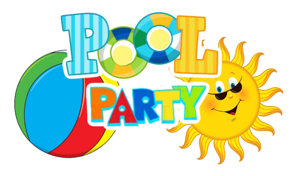 Pool Party Clip art  - Transparent back.  The Pool Party Summer Set