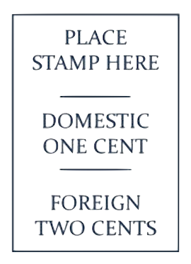 4 Stamp Postage Placement Elements for Postcards