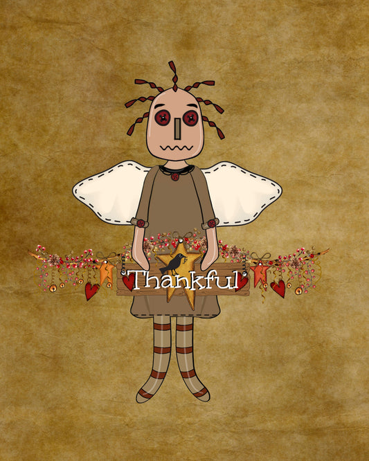 Prim Angel "Thankful" 8x10 Print