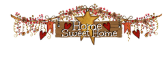 Home Sweet Home primitive Garland Sign