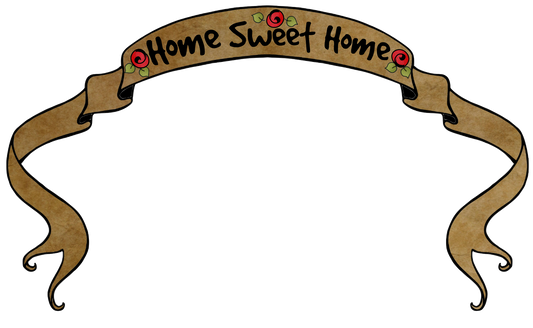 Prim Banner Ribbon - Home Sweet Home