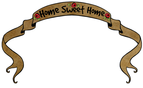 Prim Banner Ribbon - Home Sweet Home